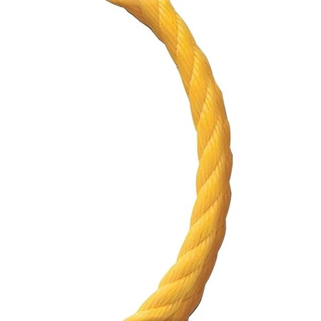 Baron Rope, 1/4 in Dia, 600 ft L, 113 lb Working Load, Polypropylene, Yellow 54800