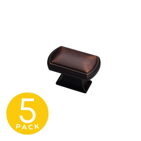 Sapphire Bolt Series 1 in. Modern Oil Rubbed Bronze Cabinet Hardware Knob 5-Pack SP-3181-K-ORB-5