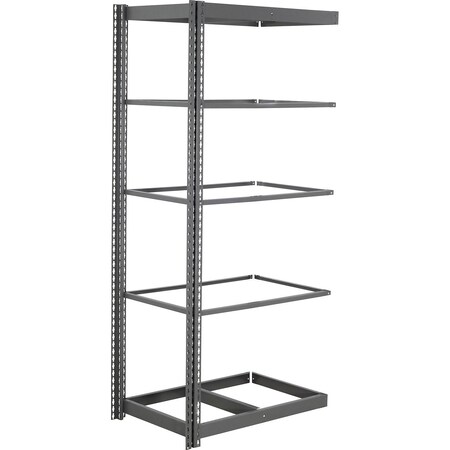 Global Industrial 5 Shelf, Commercial Duty Boltless Shelving, Add On, 36"W x 18"D x 72"H, No Deck B3165587