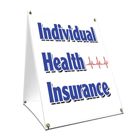 Signmission Individual Health Insurance, 24 Inch x 18 Inch A-frame Yard Sign, Plastic Sign SBC-1824-Individual Health Insurance