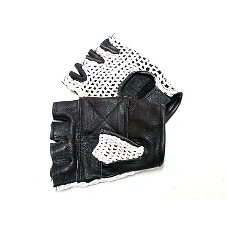Shelter Meshback Leather Gloves, White - 2XL 283-XXL