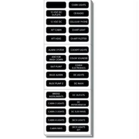 Livewire Blue Sea DC Panel Extended 120 Label Set - Blue LI3456180