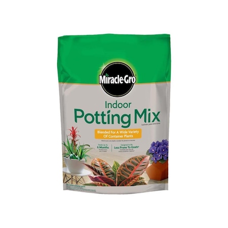 Miracle-Gro Indoor Potting Soil Mix, 4 to 6 in Coverage Area, 6 qt 72776430