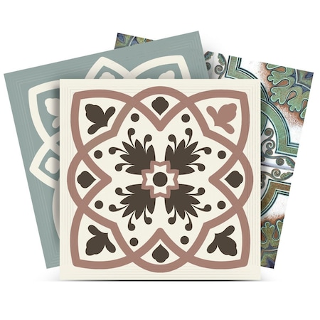 Homeroots 6" X 6" Vintage Sage Mosaic Peel And Stick Removable Tiles 390860