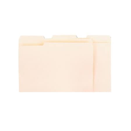 Universal File Folders, 1/3 Cut Third Position, One-Ply Top Tab, Letter, Manila, 100/Box 12123