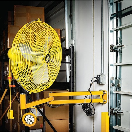 Jan Fan MountedFan, Yellow, 20inDia, Steel, 3Blade JF-AAM20-DCS-Y
