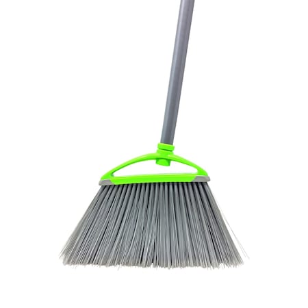 Powerclean Professional Angle Broom, Large, 4ft. Handle, Rubber Bumpers ABR01