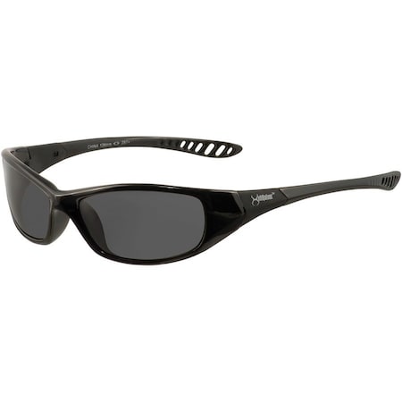 Kleenguard Hellraiser, Safety Glasses, Smoke, Smoke Lens, Black Frame, Full-Frame 25714