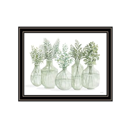 Homeroots Simply Sage Black Framed Print Wall Art 529762