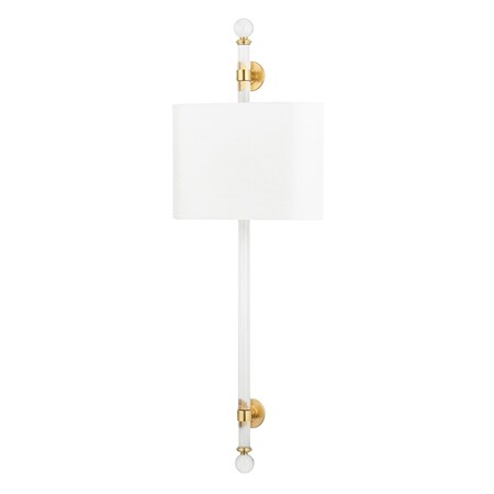 Hudson Valley Lighting Wertham 2 Light Wall Sconce 12 In. Aged Brass 6122-AGB