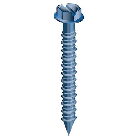 Cobra Anchors CobraTap Concrete Screw, 1/4" Dia., Hex, 4 in L 686J