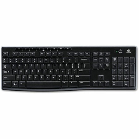 Logitech Wireless Keyboard, 17x6"x1" , Black 920-003051