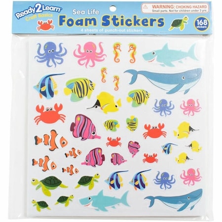 Ready 2 Learn Foam Stickers, Sea Life, 168-Piece Set, 3PK CE10065