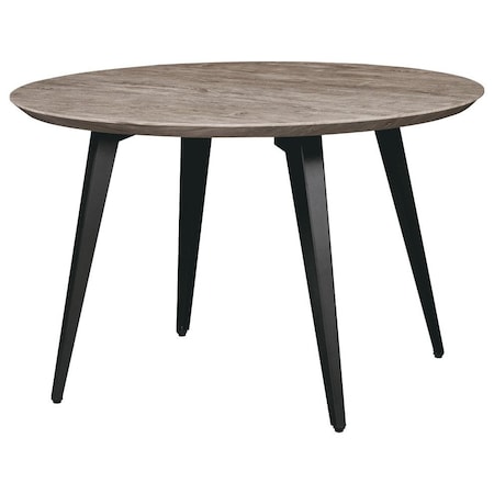 Leisuremod Round 47 in W, 30 in L, MDF/Metal, Weathered Oak RTM47WO