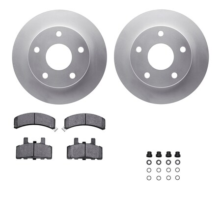 Dynamic Friction Co DFC GEOSPEC Coated Rotor- Heavy Duty Brake Pad includes Hardware 4412-40004