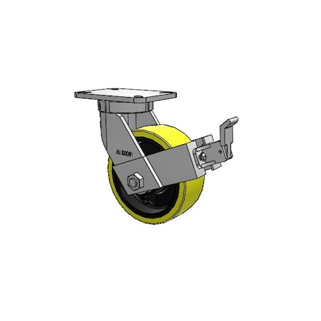 Albion kingpinless-8x3-heavy-duty-poly-iron-Caster 410PF08528SFBB