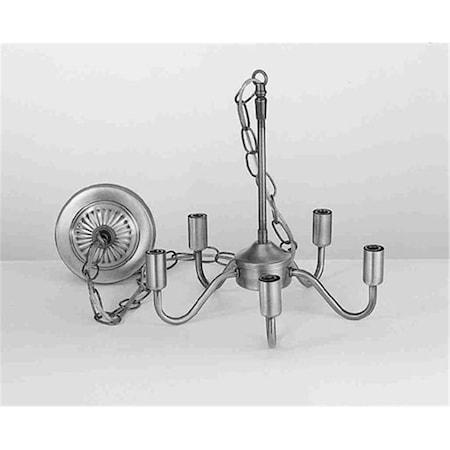 Meyda 12 Inch Antique Brass 5 Lt/4  Wire/Canopy 10358