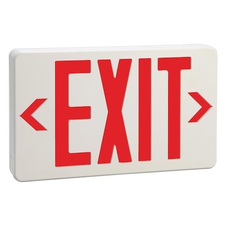 Exitronix VEX Series LED Exit Sign, Red/Green Legend, Thermoplastic Housing VEX-U-WB-WH-G2