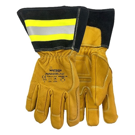Watson Gloves Leather Gloves, Gauntlet Cuff, Inset Thumb, Full Finger, 1 PR 3774-XXL