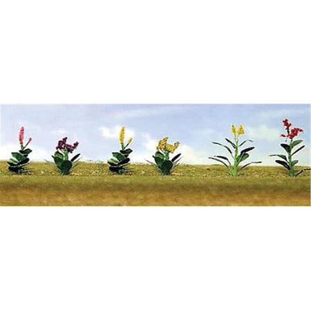 Jtt Scenery O Scale Flower Plants Assorted, 10PK JTT95564