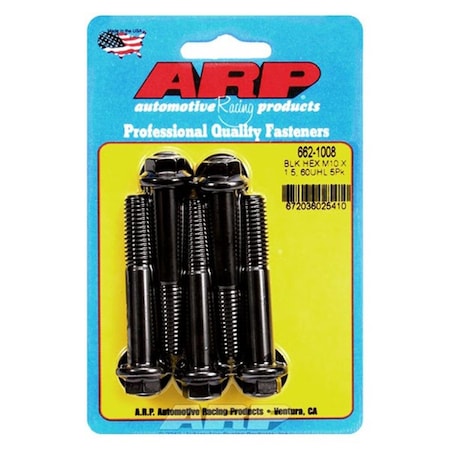 Arp 662-1008 10 mm x 1.5 in. 6 Point Bolt Kit - Set of 5, 5PK ARP662-1008