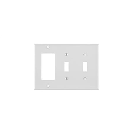 Leviton White 3 gang Nylon Decorator/Toggle Wall Plate PJ226-00W