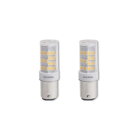 Bulbrite 35-Watt Equivalent T4 Dimmable Double-Contact Bayonet LED Light Bulb Warm White Light, 2PK 861541