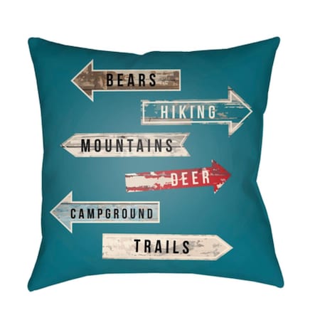 Artistic Weavers Lodge Cabin Compass Poly Filled Pillow - 26 x 26 in. LGCB2066-2626