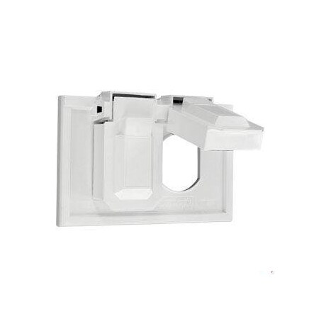 Leviton Wallplates 1 Gang Dup Rcp Flip Lid Cvr Wht 4976-W