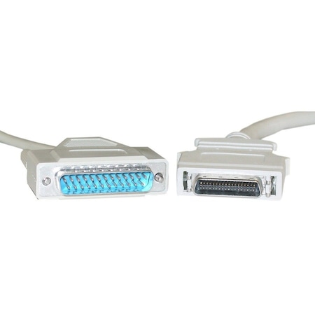 Cable Wholesale Parallel Cable, DB25 Male to HPCentronics 36 (HPCN36) Male, 18 Twisted Pairs, A/C Type, 6 foot 10E2-02106