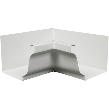 Spectra Metals 5'' Aluminum White Mitre Gutter Inside Corner 5INMRTW