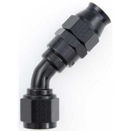 Geared2Golf 684506-BL 45 deg -6 AN Real Street PTFE Race Hose End Fitting, Black GE3636534