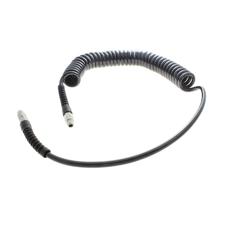 Technithane Spiral Hose, Technithane, 1/4" x 3/8" x 30', 1/4" MPT, Black TT-14-30-BK-RS