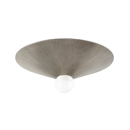 Troy Lighting Summit 1 Light Flush Mount 16.25 In. Graphite Grey C7841-SSL