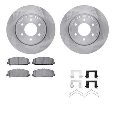 Dynamic Friction Co DFC Brake Rotor with 5000 Brake Pads and Hardware Kit 6512-68077