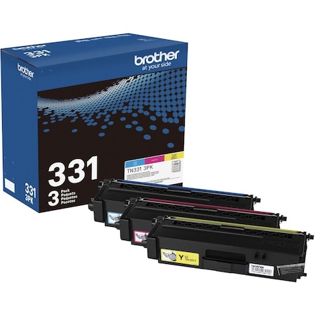 Brother Standard Yield Cyan, Magenta and Yellow Toner Cartridge, 3PK TN3313PK
