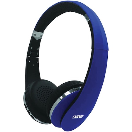 Naxa Neurale Bluetooth Wireless Stereo Headphones with Microphone, Blue NE-941 BLUE