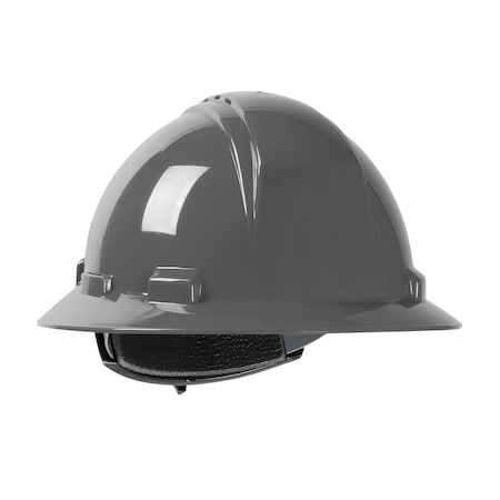 Dynamic Vented, Full Brim Hard Hat w/HDPE Shell, 4-Point Textile Suspension and Wheel Ratchet Adj. 280-HP641RV-14