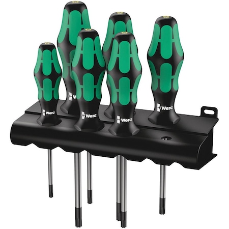 Wera 367/6 TORX BO Kraftform Screwdriver set and rack, 6 pieces 5138250001