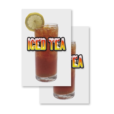 Signmission Iced Tea, Vinyl Decals Only 24 Inch x 36 Inch, Vinyl Decal, 2PK DSB-2436-2PACK-Iced Tea