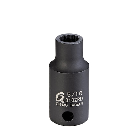Sunex 3/8 in Drive 5/16 in 12Pt Semi-Deep Impact Socket 310ZRD