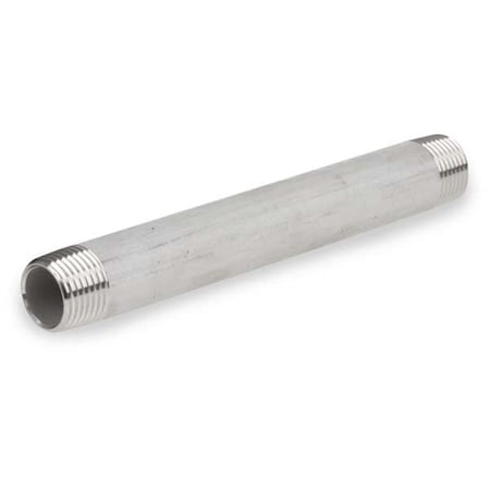 Anderson Metals Anderson Metals  0.25 x 10.5 in. Stainless Steel Pipe Fitting E Nipple Joint 48023B