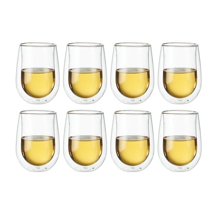 Zwilling Sorrento 8-pc Double-Wall White Wine Stemless Glass Set 1014198