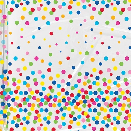 Nashville Wraps Rainbow Confetti Dots Cello Roll, 30x100 CR30RCD