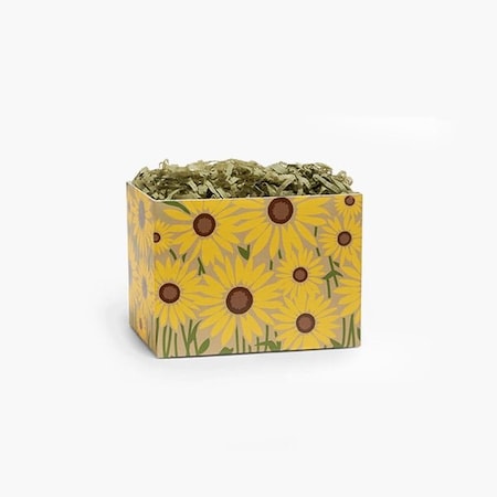 Nashville Wraps Summer Sunflower Basket Box, Small 6.75x4x5, 6PK SSFS