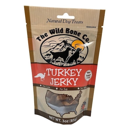 The Wild Bone Co 1920 Dog Treat, All, Jerky, Turkey, 3 oz 1920.6