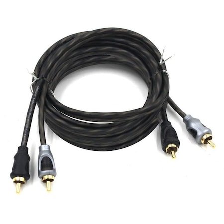 Deejay Led 12 Foot RCA TO RCA Stereo Patch Cable Copper Conductors TBHRCA12