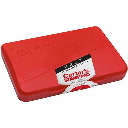 Carters reg Reinkable Felt Stamp Pads, Red AVE21071