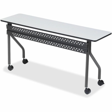 Iceberg OfficeWorks Mobile Training Table, Gray Top, Charcoal Frame, 18 in W x 72 in L 68067