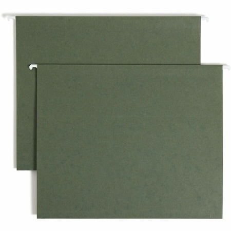 Smead 1" Capacity Box Bottom Hanging File Folders, Letter, Green, 25/Box 64239